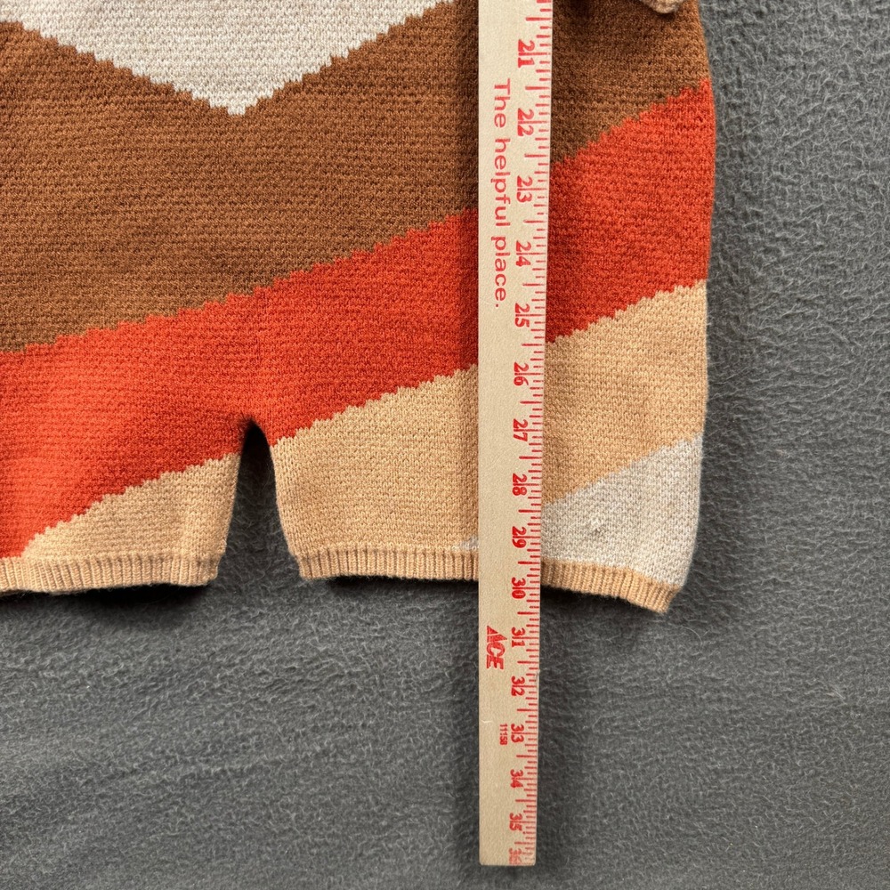 Knit Romper Womens M Chevron‎ Striped Retro Boho Festival 70s Skate Disco Dance - Picture 5 of 6